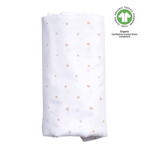 MOTHERHOOD Plienka mušelínová BIO XXL Pink Dots 130x130cm