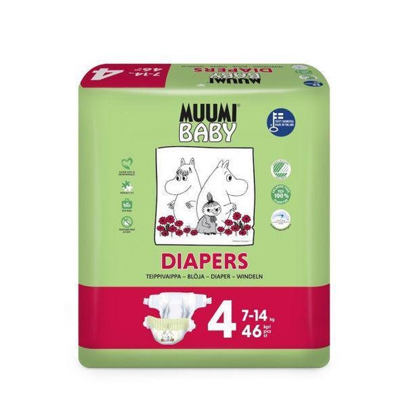 MUUMI Plienky jednorázové 4 Maxi 7-14kg 46ks Baby