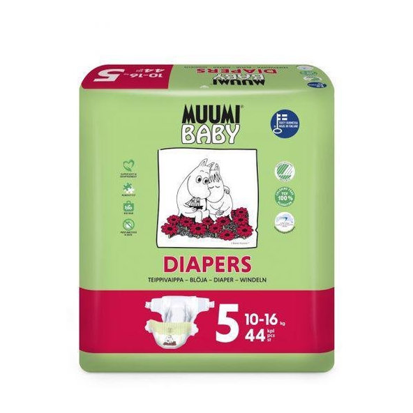 MUUMI Plienky jednorázové 5 Maxi+ 10-16kg 44ks Baby