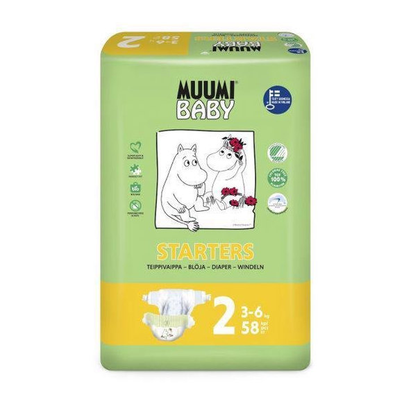 MUUMI Plienky jednorázové 2 Mini 3-6kg 58ks Baby