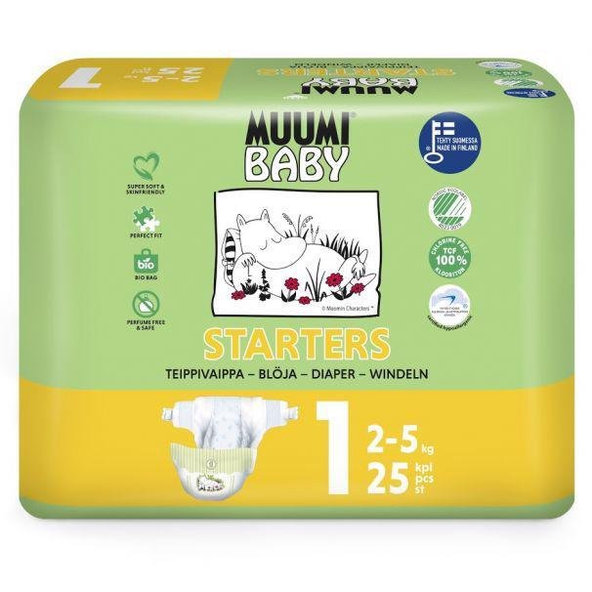 MUUMI Plienky jednorázové 1 Newborn 2-5kg 25ks Baby