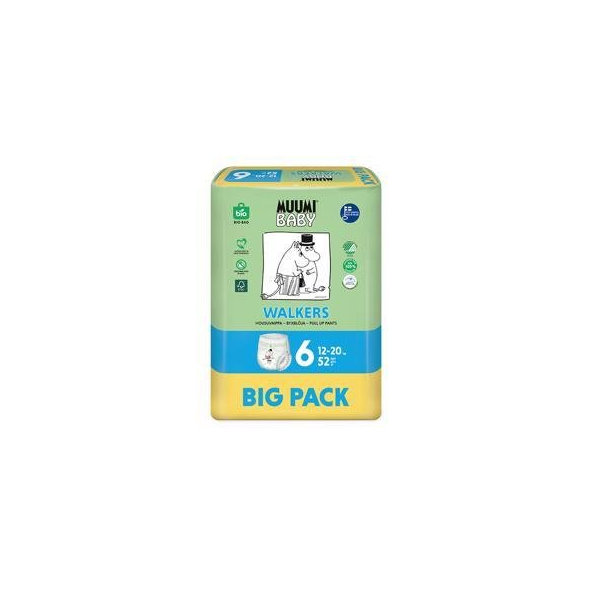 MUUMI Nohavičky plienkové jednorázové 6 Junior 12-20kg 52ks Baby