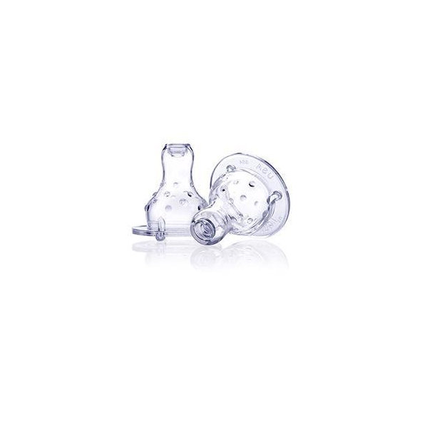 NUBY Cumlík na fľašu netečúci silikón 2ks 0m+