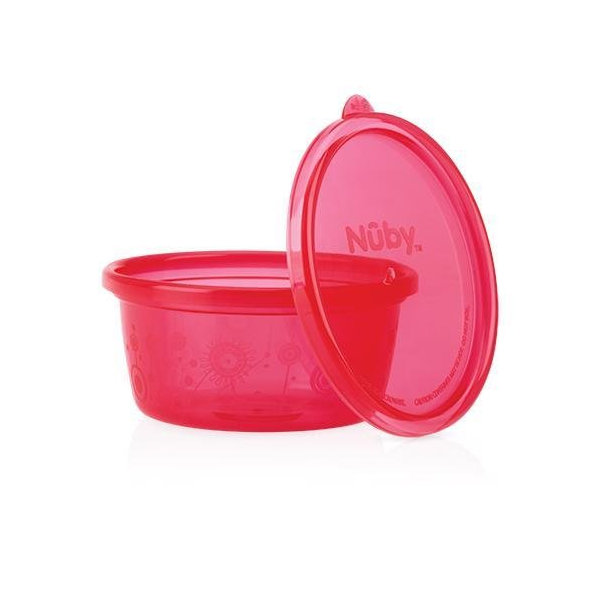 NUBY Miska na desiatu s viečkom, 300 ml, 6m+ (6 ks)