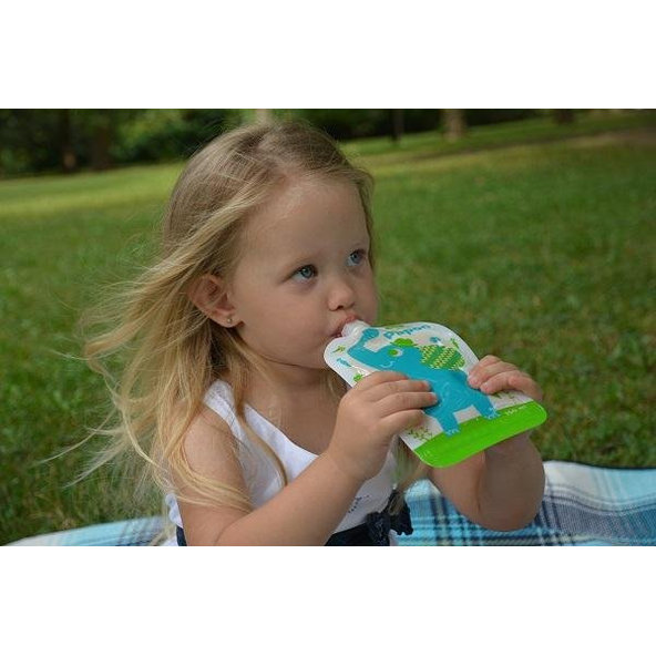 PETITE&MARS Kapsička na jedlo Papoo Original Elephant 6ks