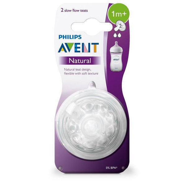 Philips AVENT Cumlík Natural pomalý 2 ks