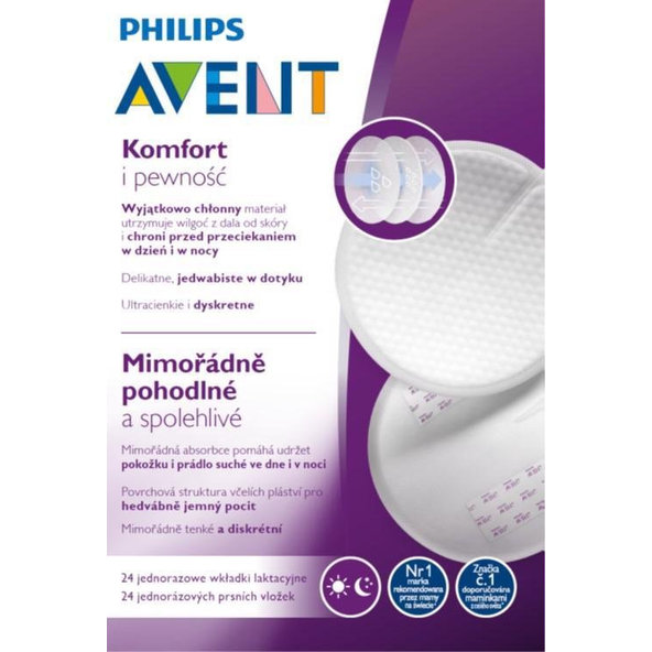 Philips AVENT Vložky do podprsenky jednorazové 24 ks