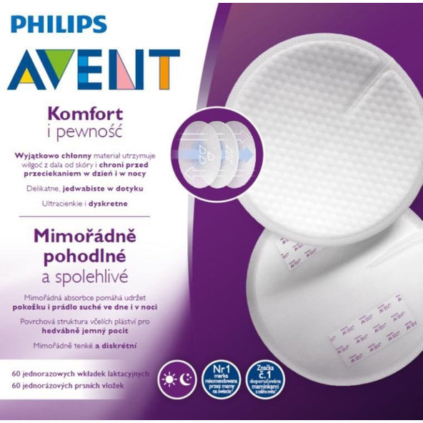 Philips AVENT Vložky do podprsenky jednorazové 60 ks