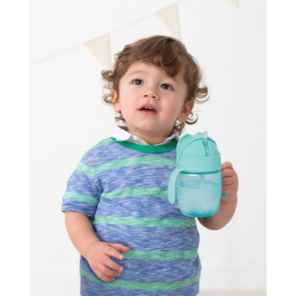 SKIP HOP Hrnček rastúci Sip-to-Straw Teal 6 m+
