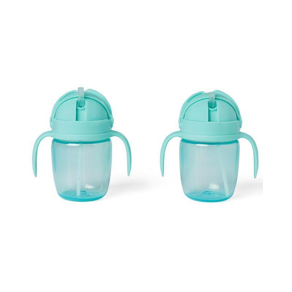 SKIP HOP Hrnček rastúci Sip-to-Straw Teal 6 m+