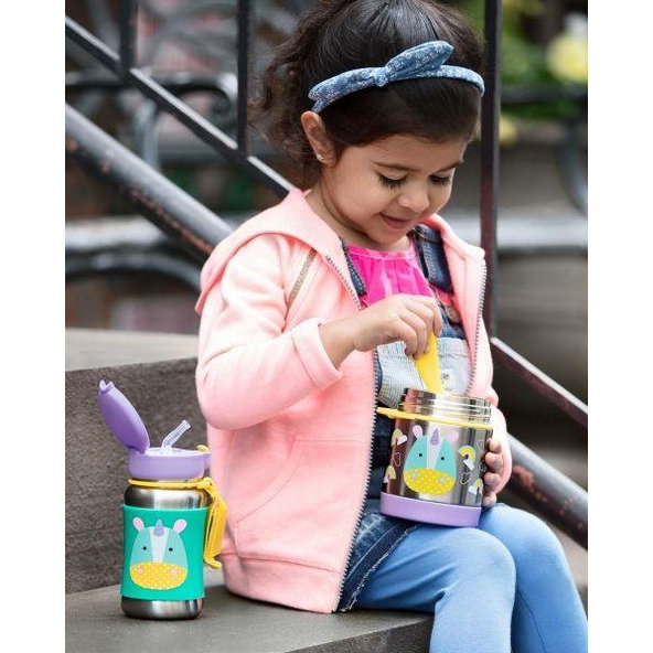 SKIP HOP Zoo Termoska na jedlo s lyžičko/vidličkou Jednorožec 325 ml, 12 m+ + AQUAINT 500 ml