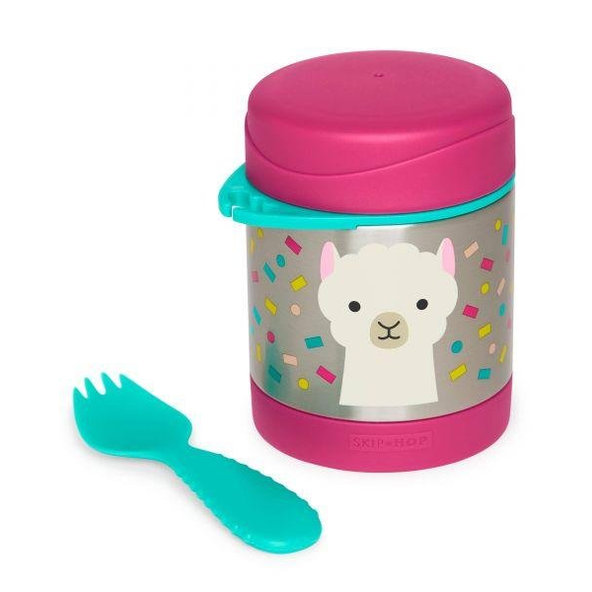 SKIP HOP Zoo Termoska na jedlo s lyžičko/vidličkou Lama 325 ml, 12 m+ + AQUAINT 500 ml