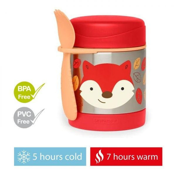 SKIP HOP Zoo Termoska na jedlo s lyžičko/vidličkou Líška 325 ml, 12 m+ + AQUAINT 500 ml