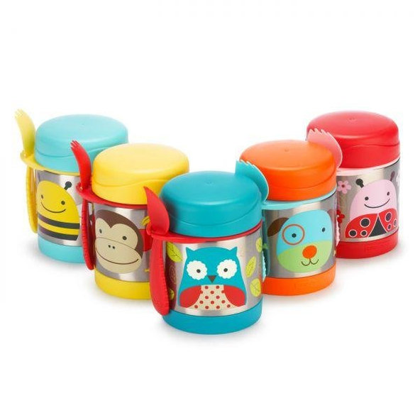 SKIP HOP Zoo Termoska na jedlo s lyžičko/vidličkou Sovička 325 ml, 12 m+ + AQUAINT 500 ml