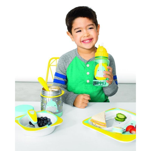 SKIP HOP Zoo Termoska na jedlo s lyžičko-vidličkou Žralok 325ml, 12 m+