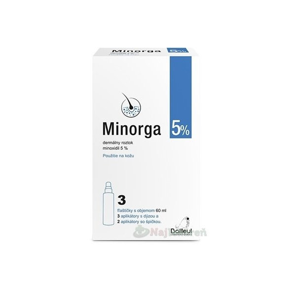 Minorga 5 % dermálny roztok 3x60ml
