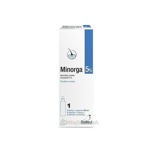 Minorga 5 % dermálny roztok 60ml