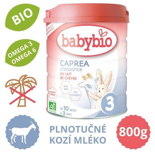 BABYBIO CAPREA 3 kozie dojčenské mlieko (od ukonč. 10 m) 1x800g