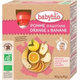 BABYBIO Jablko pomaranč banán (4x 90 g) - ovocný príkrm