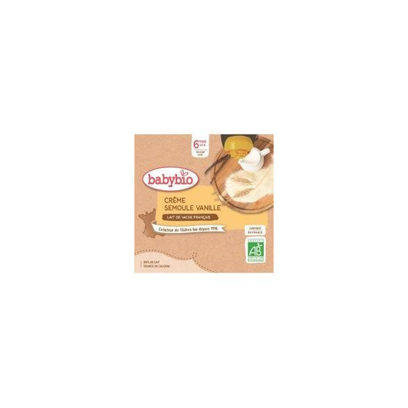 BABYBIO Kapsička krém, vanilka, krupička (4x 85 g)