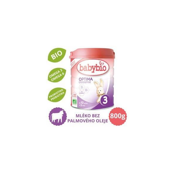 BABYBIO OPTIMA 3 Croissance dojčenské bio mlieko (800 g)