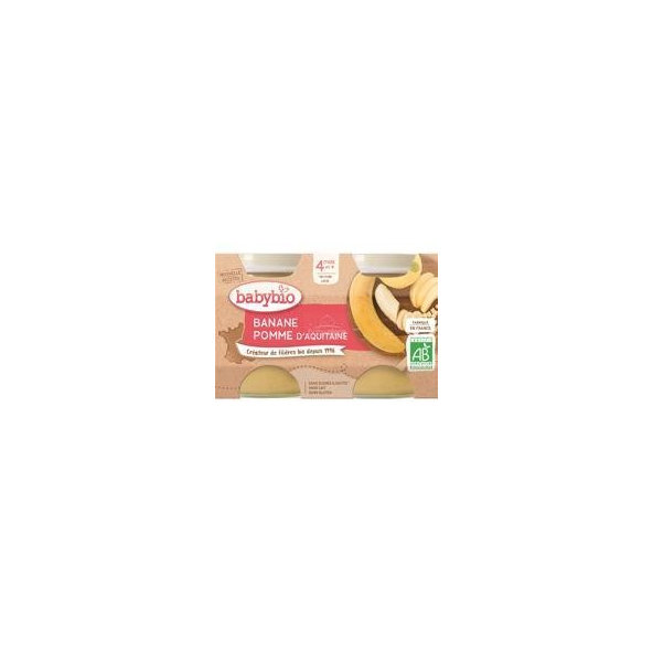 BABYBIO Príkrm jablko banán (2x 130 g)