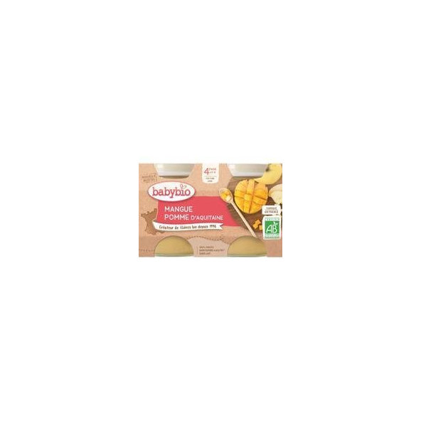 BABYBIO Príkrm jablko mango (2x 130 g)
