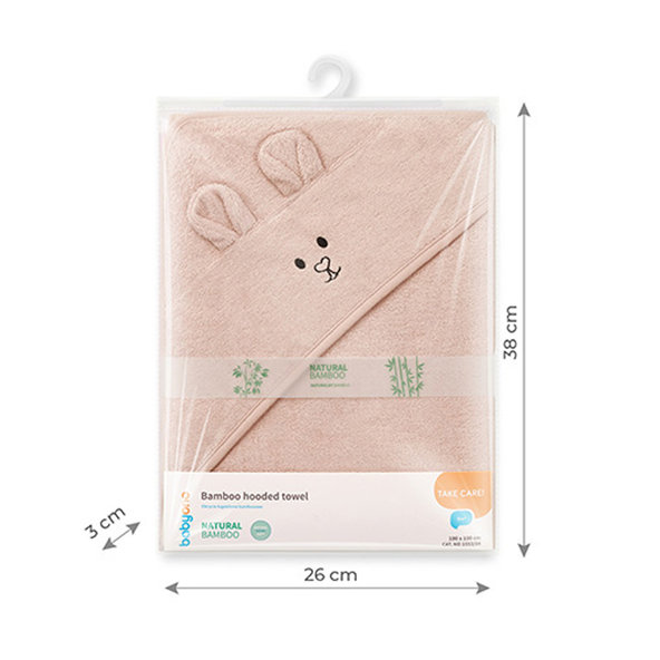 BABYONO Osuška bambusová Super Soft 100x100 cm Pink