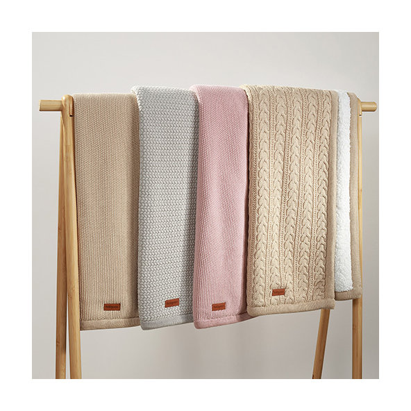 BABYONO Deka bavlnená s fleecovou podšívkou 75 x 100 cm sivá