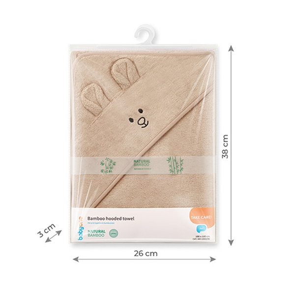 BABYONO Osuška bambusová Super Soft 100x100 cm  Dark Beige