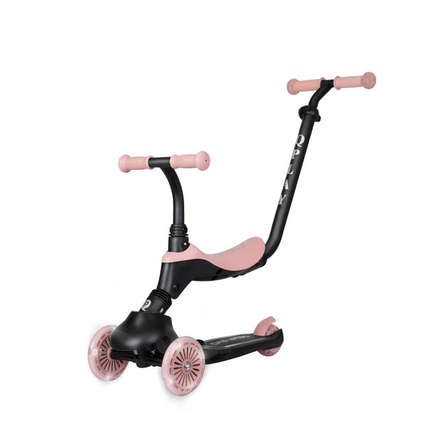 QPLAY Odrážadlo a kolobežka Sema Evo 6v1 Coral Pink 12 m+