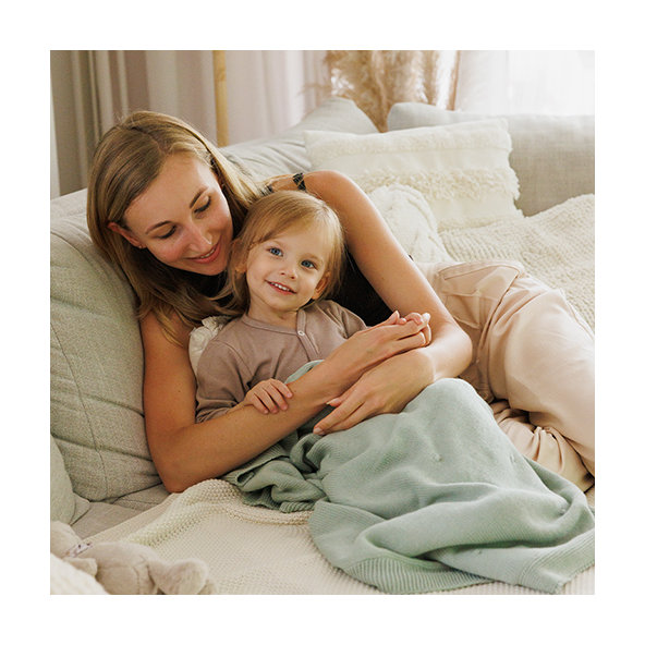 BABYONO Deka z prírodnej bavlny 75 × 100 cm 0m+  sage