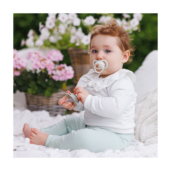 BABYONO Cumlíky silikónové symetrické 6-18m 2 ks