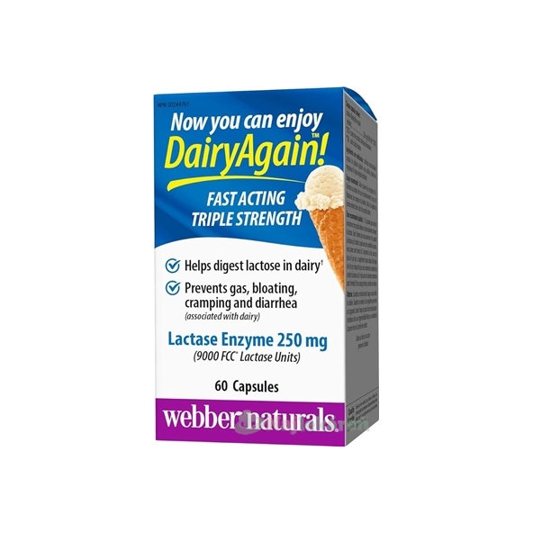 Webber Naturals Laktáza enzým 9000 FCC 60 kapsúl