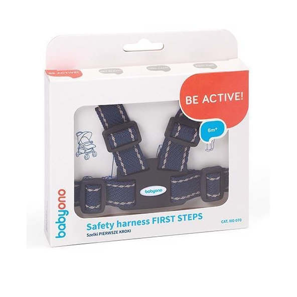 BABYONO Popruhy na dieťa - tmavomodré, 6 m+