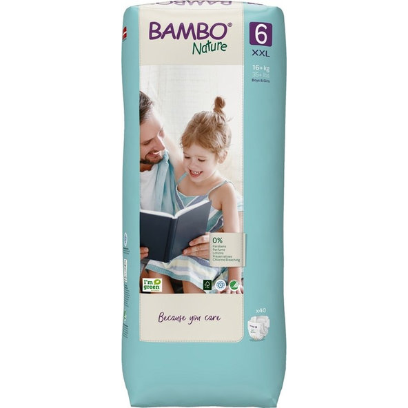 BAMBO Nature Plienky jednorázové 6 Tall, 40 ks, pre 16+ kg
