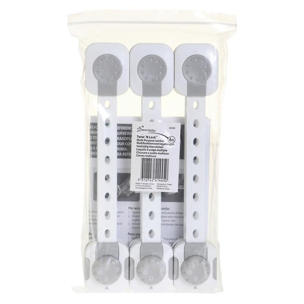 DREAMBABY Uzáver bezpečnostný univerzálny TWIST 'N LOCK  6 kusov šedá/biela
