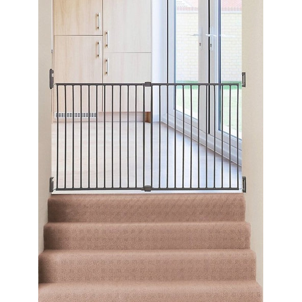 DREAMBABY Zábrana bezpečnostná Broadway 2-panelová extra široká 76-134,5 cm šedá