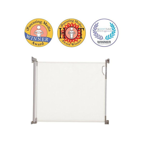 DREAMBABY Zábrana bezpečnostná zaťahovacia 0-140 cm biela