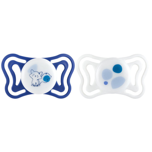 CHICCO Cumlíky Physioforma Light ortodontické modré 16-36m 2 ks