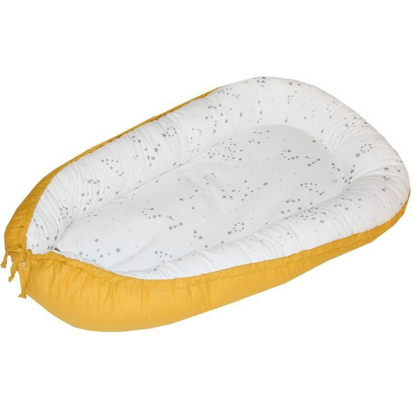 EKO Hniezdo pre bábätko bavlnené Mustard Yellow 90x60cm