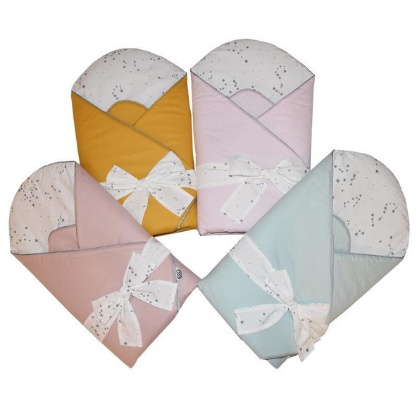 EKO Zavinovačka bavlnená s potlačou a kokosovým vnútrom Light Pink 75x75cm