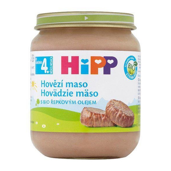HiPP Príkrm mäsový BIO Hovädzie mäso 125g