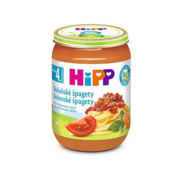 Príkrm zeleninovo-mäsový BIO Špagety v bolonskej omáčke 190g Hipp