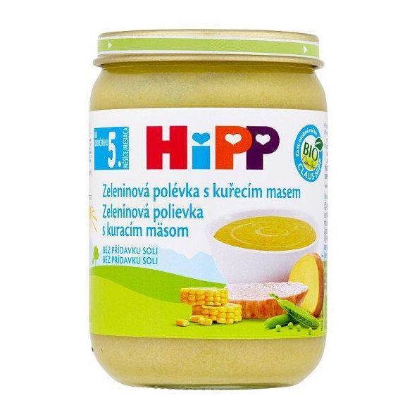 HIPP BIO Zeleninová polievka s kuracím mäsom (190 g)