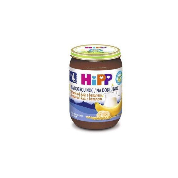 HIPP Kaša mliečna Bio na dobrú noc krupicová s banánom 190g