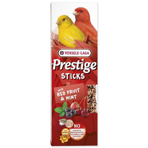 Versele-Laga Prestige Sticks pre kanáriky ovocie a mäta 60 g 10 x 2 ks