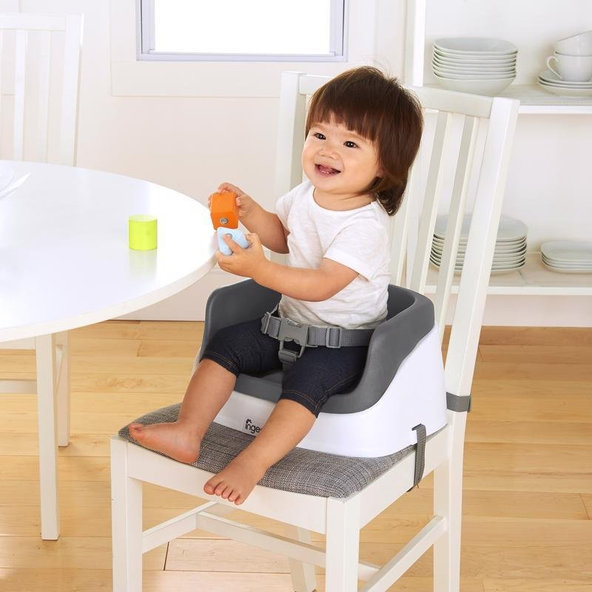 INGENUITY Podsedák na jedálenskú stoličku SmartClean Toddler - Slate 2r+, do 15 kg