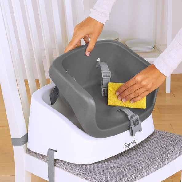 INGENUITY Podsedák na jedálenskú stoličku SmartClean Toddler - Slate 2r+, do 15 kg