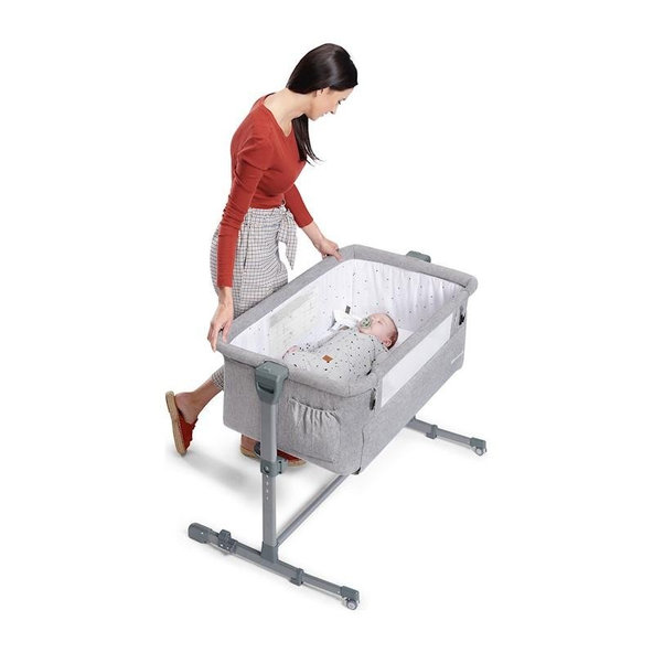 KINDERKRAFT Postieľka detská polohovateľná Neste Up Grey Light Melange